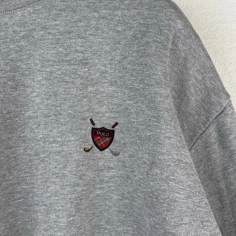 90’s Vintage Polo Golf Ralph Lauren Men’s XL Turtleneck Sweatshirt Clubs Crest - Picture 5 of 9